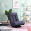 Fauteuil paresseux bleu marine avec base rotative, convenant à plusieurs pièces - 23,23 po Dossier profond inclinable réglable, cadre en métal à usage domestique