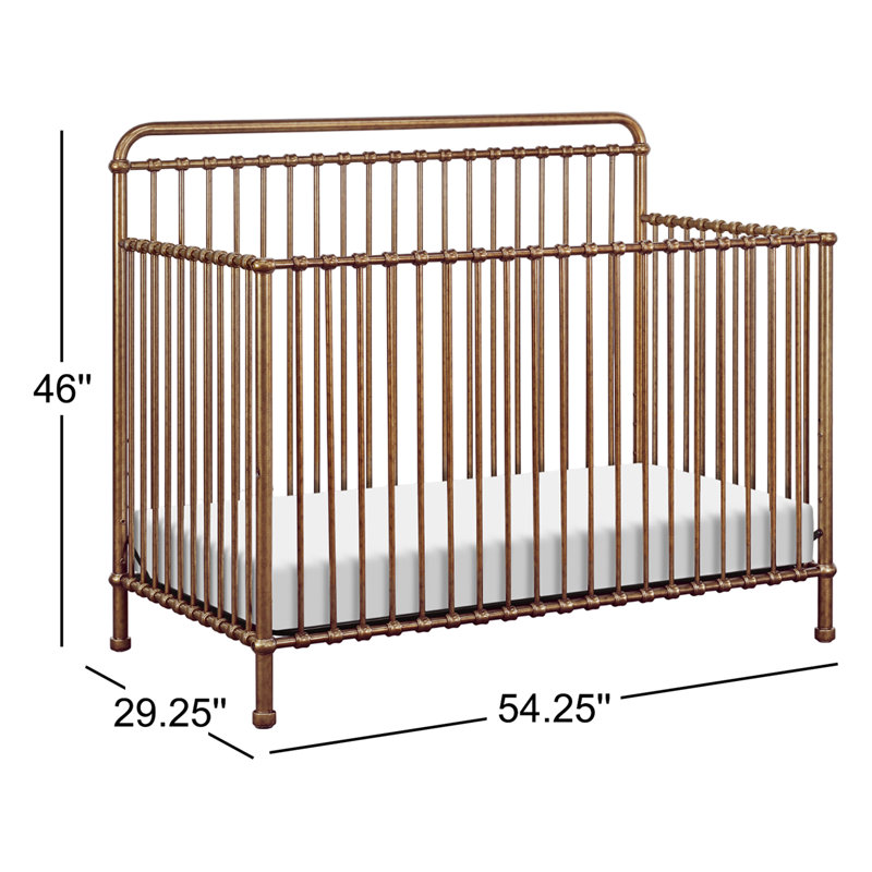 Winston 4 -in-1 Convertible Crib, Vintage Gold