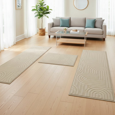 Machine Washable Non-Slip Kitchen Mat(Set of 3)
