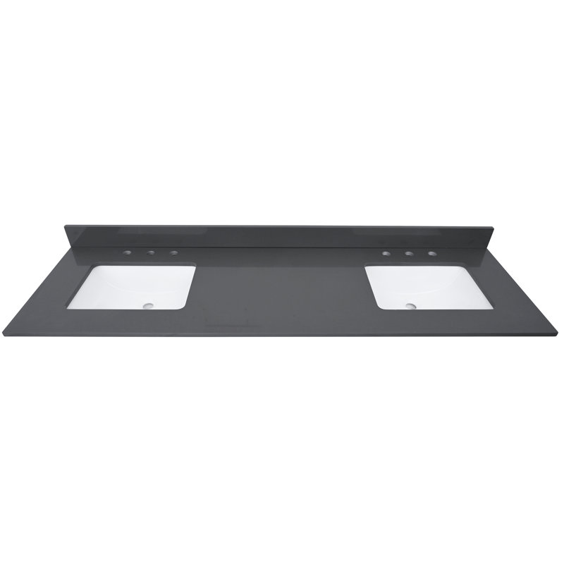 Lotte 73'' W Double Vanity Top, Ural Gray