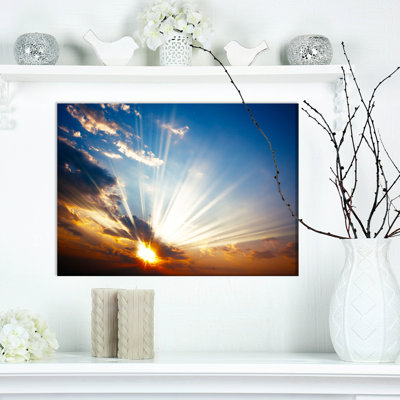 " Colourful Sunset With Sun Rays "