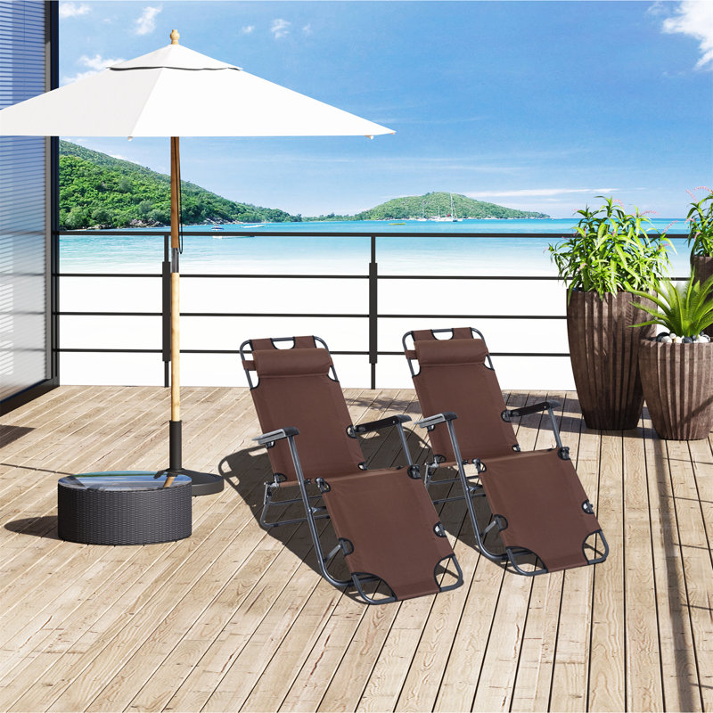 Aymelia 135cm Long Reclining Single Chaise, Brown