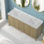 Meuble-lavabo moderne en bois avec lavabo en marbre pour salle de bain