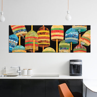 « bouée collage panel », reproduction sur toile