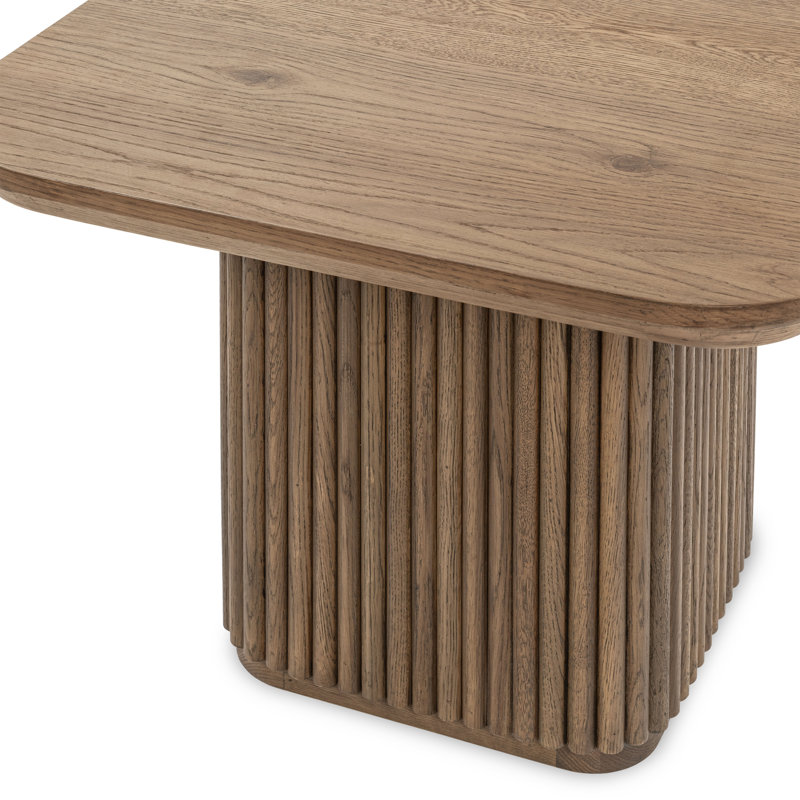Vander Solid Wood End Table, Tawny Brown