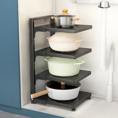 Carbon Steel Rectangle Countertop / Cabinet Pot Rack