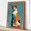 Calico Cat Geometric - Wrapped Canvas-1240658657-1240658661