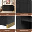 Armoire à panneau ondulé 4 portes à 4 portes avec tablettes réglables, idéale pour le bureau, le salon et l'entrée-2128578428