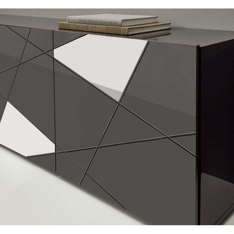 Tashvi 121cm Sideboard, Grey Gloss