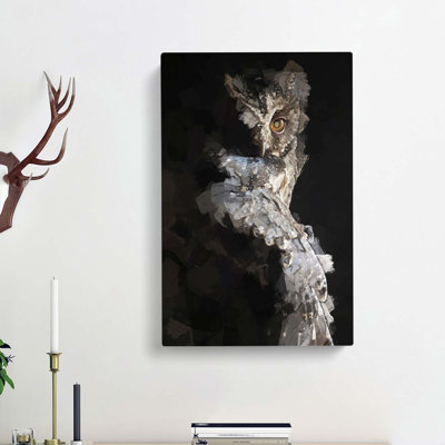 Owl In Abstract - Wrapped Canvas
