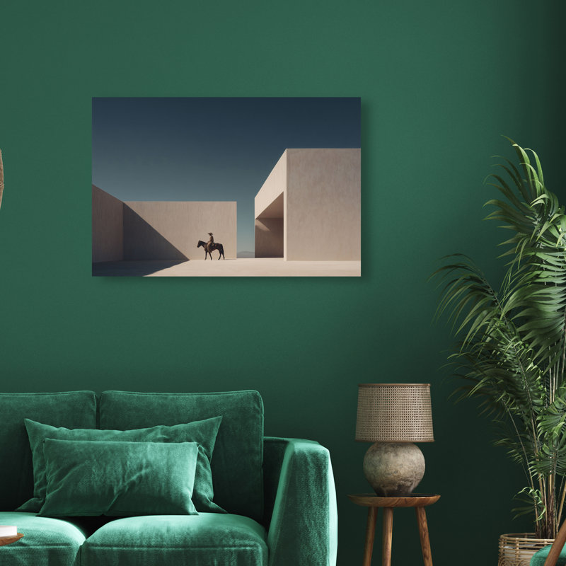 Lone Equestrian II Canvas Animals Print by Oliver Gal, Black Frame, 15 x 10, 16"H x 24"W, Gallery Wrapped