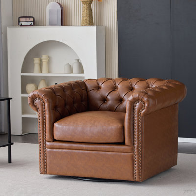 Fauteuil club pivotant Chesterfield