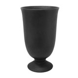 Tierra Verde Cadence Indoor Outdoor Self Watering Urn Planter, 14" x 23", Black