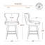 Tabouret de bar et de comptoir pivotant Caraline-89471352-89471353