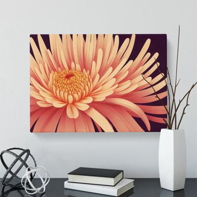 Staggering Chrysanthemum Flower - Wrapped Canvas