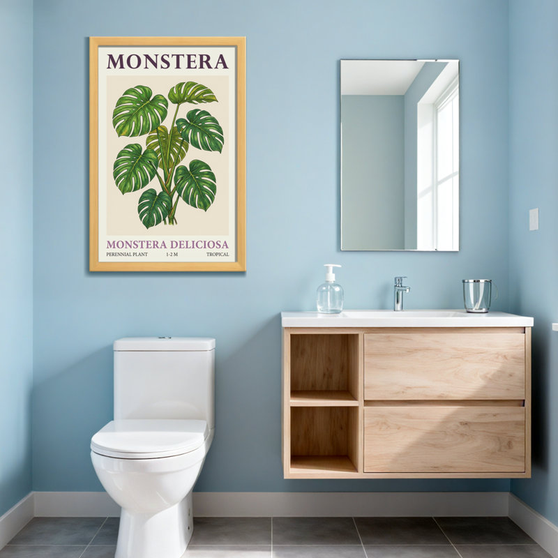 Plantes et fleurs - motif tropical Monstera Deliciosa, H 12 po x l 18 po, Toile tendue, Ne s’applique pas