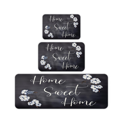 Ensemble de 3 tapis de cuisine pour la maison Home Sweet Home