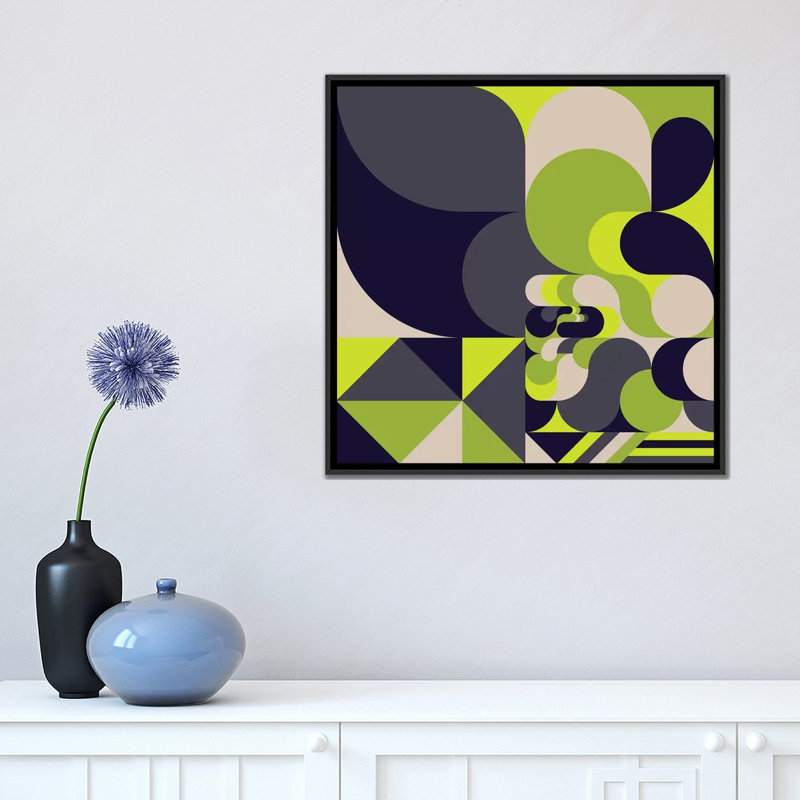 " Moss " by Greg Mably, 18" H x 18" W x 1.5" D, Black Framed Canvas, No Mat