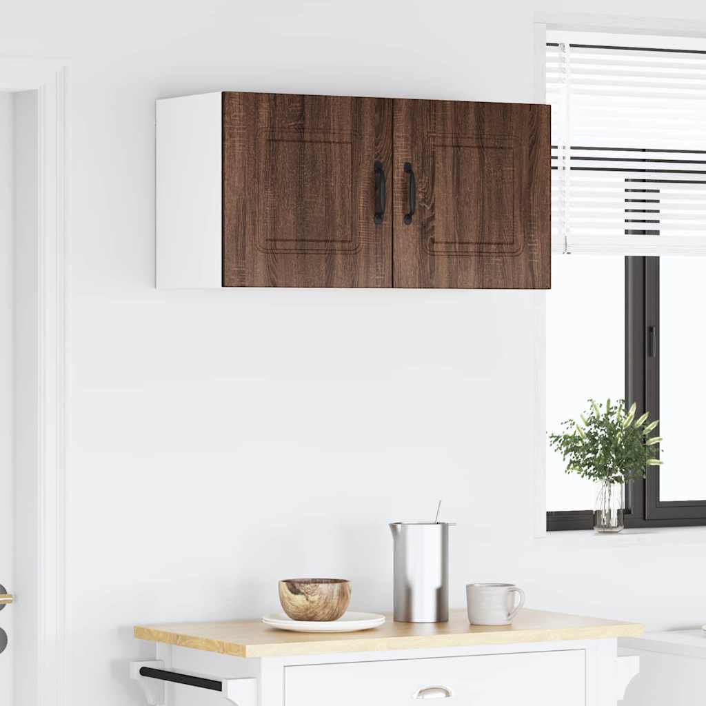 VIDAXL Kitchen Cabinet - Wall Cabinet - Oak - 40 x 80 x 31cm - Brown - Image 2