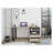 58" Light Gray Computer Desk