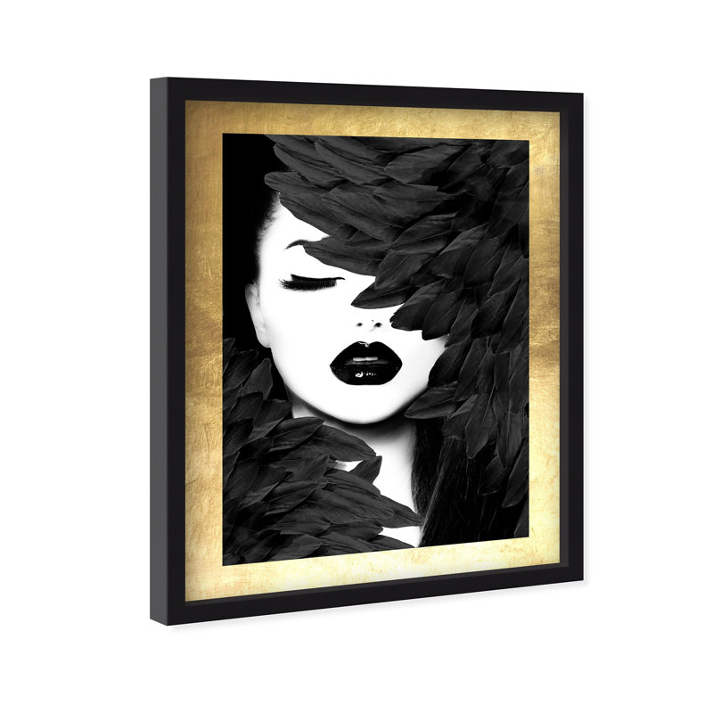 Reflective Duchess and Angel Feathers People and Portraits Shadowbox Feathers by Oliver Gal