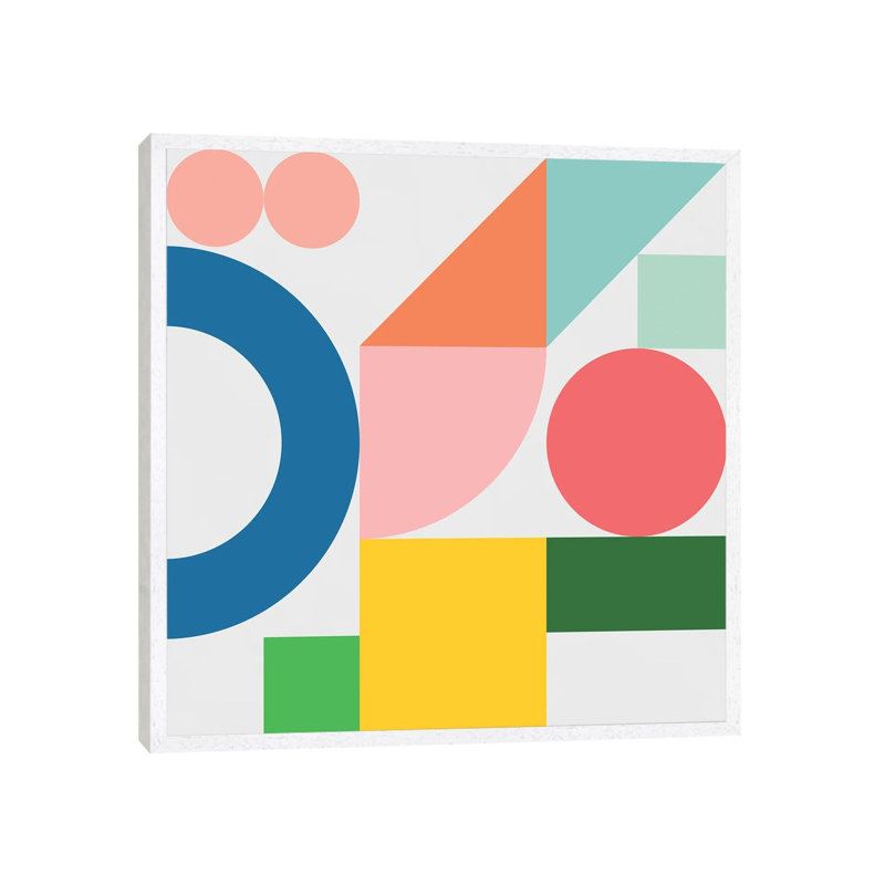 Playpark III - Print on Canvas, White Framed, 93.98 cm H x 93.98 cm W