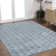 Simsbury Geometric Art Deco Fan Pattern High-Low Navy/Cream Rug