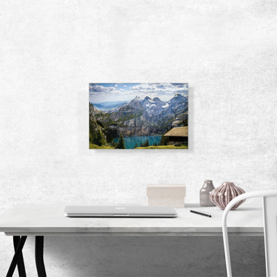 " Mountains, Lake Bergsee, Switzerland "