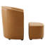 Fauteuil et repose-pieds en similicuir Divulge de Modway-1012021551