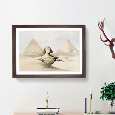 The Great Sphinx Pyramids of Giza by David Roberts - Picture Frame Painting Print