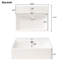Meuble-lavabo de 20 pouces avec lavabo en céramique et beaucoup de rangement - idéal pour les petites salles de bain-844072446