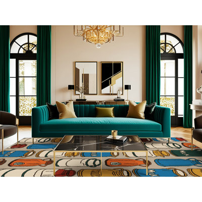 Washable Milk Cans Farm Area Rug