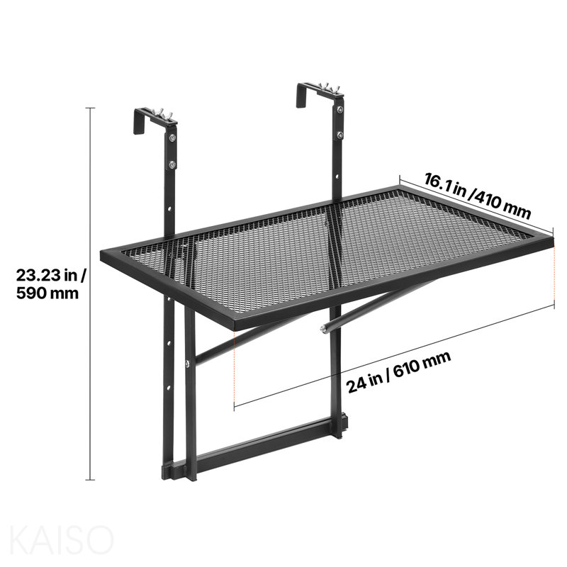 Table de terrasse d'extérieur 19 x 24 po Balcon