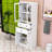 Spacious Multi-Functional MDF Cabinet with Adjustable Shelves and Glass Doors