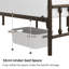 Metal Bed Frame with Vintage Headboard-435665686-419180860