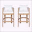 Ensemble de 2 tabourets de bar en bois d'acacia de haute qualité, polyvalent et élégant pour tout décor