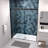 Bypass Shower Door, Sliding Door,Soft Close System, With 5/16" Tempered Glass And Matted Black Finish 6074-123210406