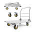 Platform Truck, 2000 lbs Capacity, Heavy Duty Steel Flatbed Cart with Swivel Wheels and Handle, Foldable Platform Hand Push Truck Dolly, for Groceries, Garage, Warehouse, 35.4 x 23.6 x 35.4 in