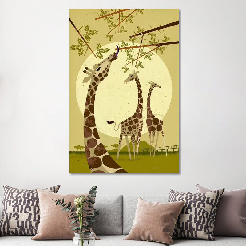 Giraffes by Dieter Braun - Print on Canvas, Wrapped Canvas, 66.04 cm H x 45.72 cm W x 3.175 cm D