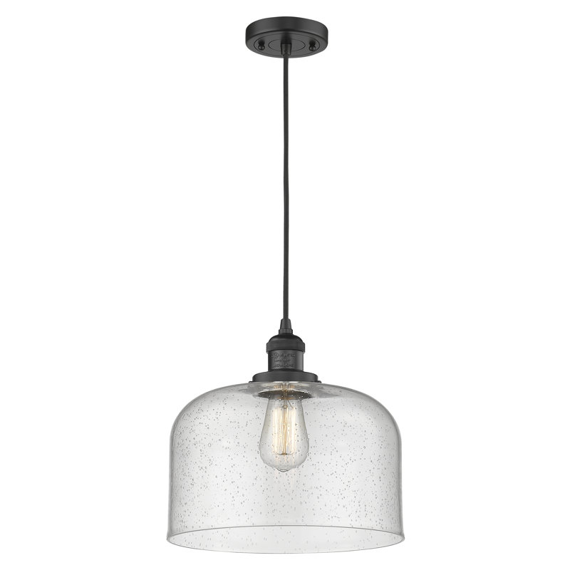 Clarktown 1 - Light Single Pendant, Matte Black, Seedy