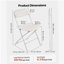 Ensemble de 4 chaises pliantes, chaises en plastique pliables avec structure en métal robuste, chaises de table pliantes portatives, sièges d'extérieur empilables pour la maison, la cour, le jardin, les fêtes, les événements, blanc