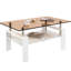 Table basse rectangulaire en verre, tables d'appoint modernes modernes de table basse pour les meubles de salon-338765775-467314498