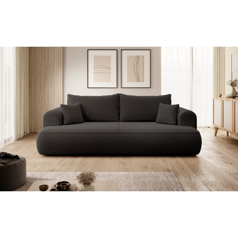 Blendi 3 Seater Sofa, Dark Grey Boucle