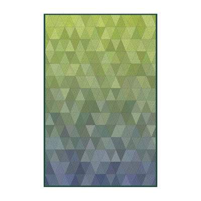 Tapis brun/vert à motif