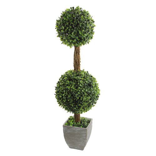 Ophelia & Co. 30'' Faux Boxwood Topiary in Ceramic Pot & Reviews | Wayfair
