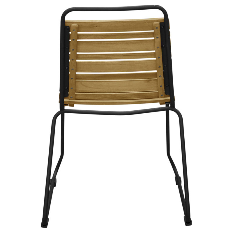 Hyeon Stacking Patio Dining Side Chair with Cushion