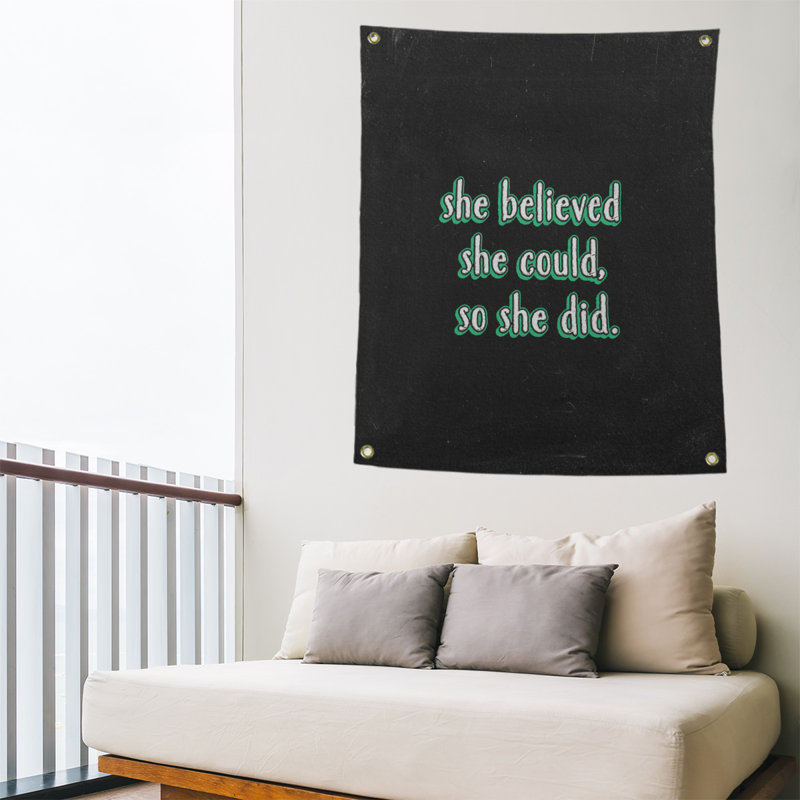 Polyester Tapestry, 59' H x 50" W, Green
