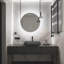 Lavabo de salle de bain vasque rectangulaire en verre noir mat avec robinet