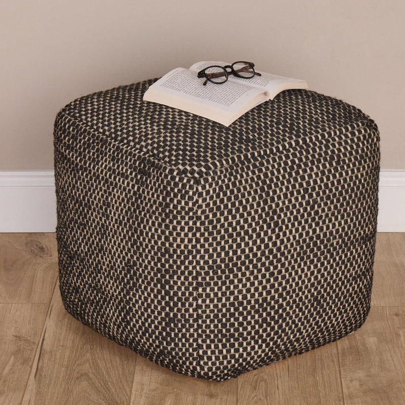 Rosilynn 45cm Wide Footstool Ottoman, Black