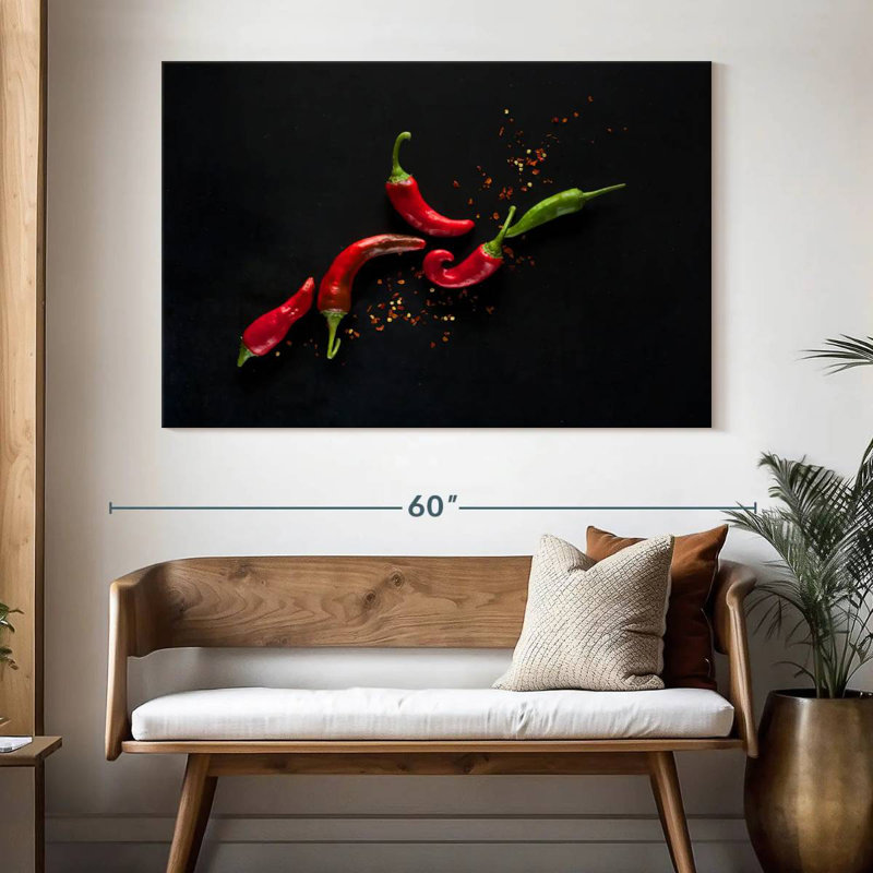 Yarlin Pizza Ingredients Splatter, 34" H x 51" W